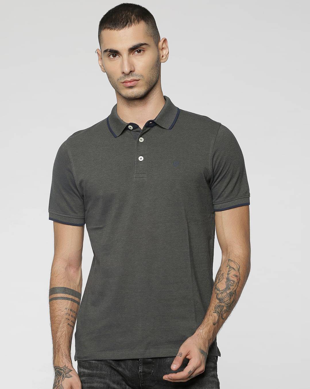 Jack & Jones Solid Polo Olive Night